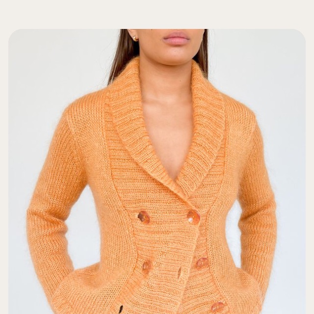 Vintage Mohair Wool Blend Talbots Double Button Cardigan